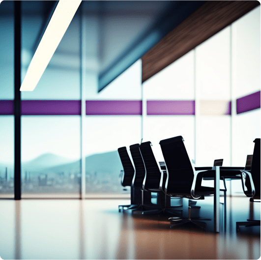 image of an office with black office chairs